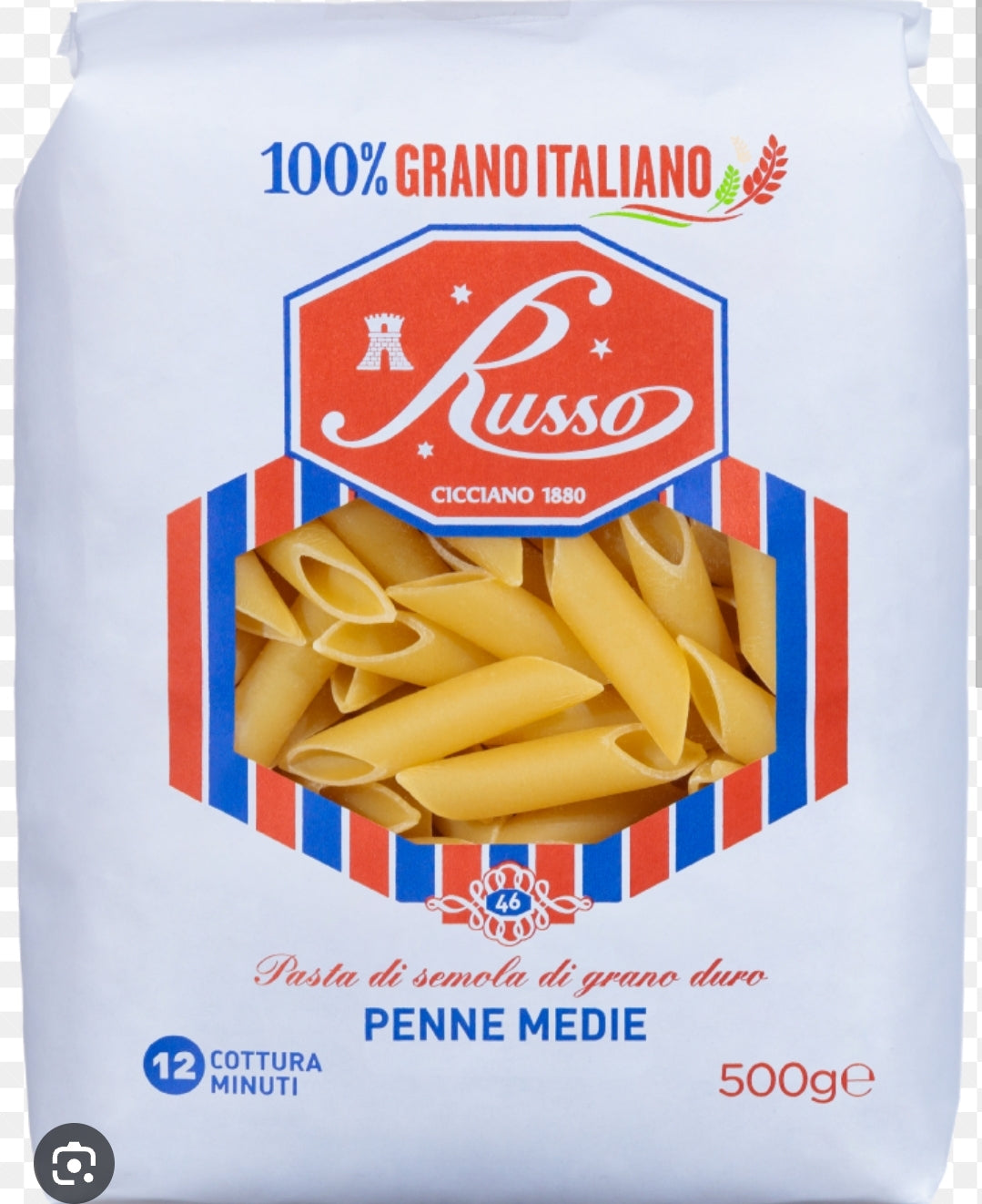Pasta Russo 46 Penne Medie - 500gr
