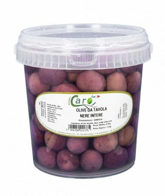 Olive Nere Intere - 250 gr