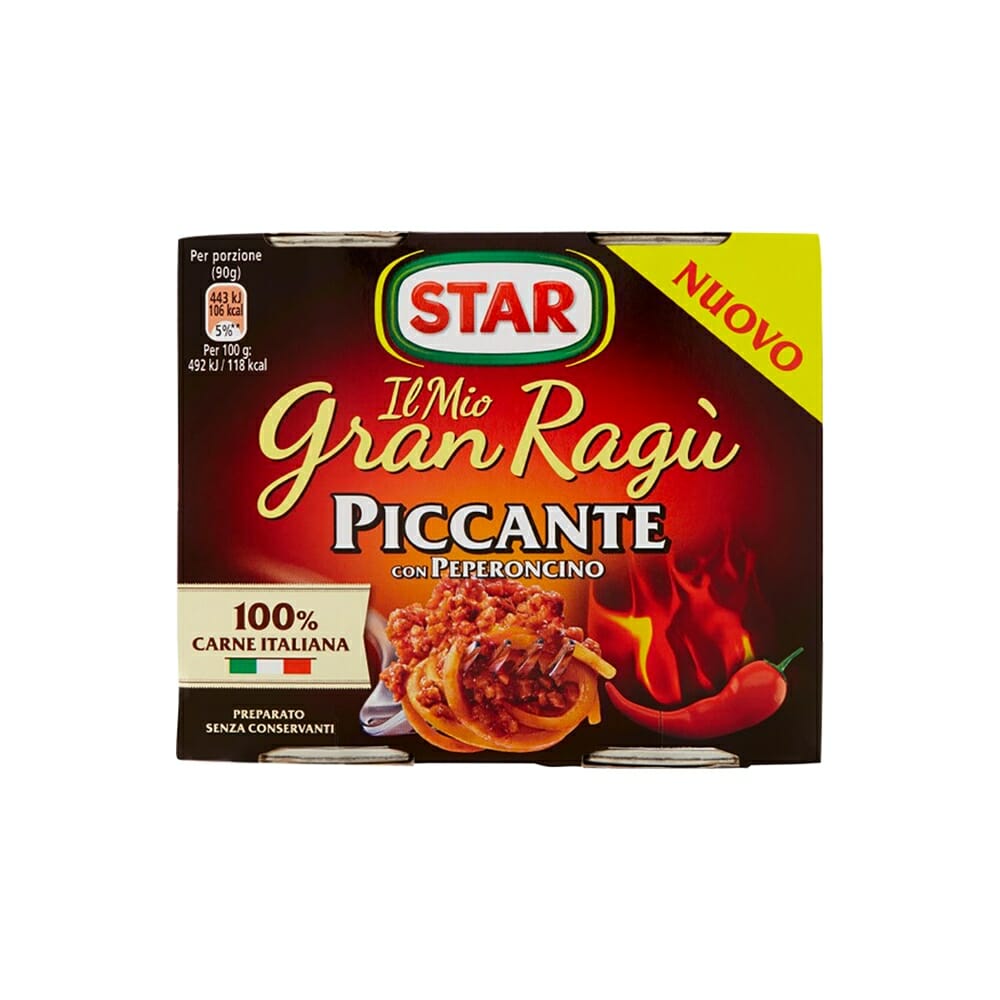 Star Gran Ragu Piccante – 2 x 180 gr