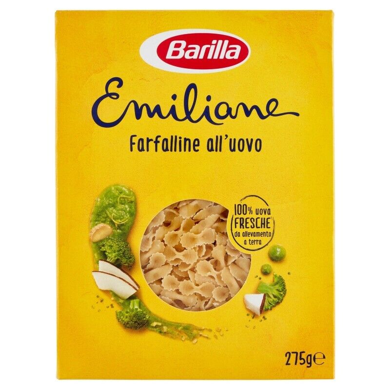 Barilla Emiliane Farfalline all'Uovo - 275 gr - Shopitalian