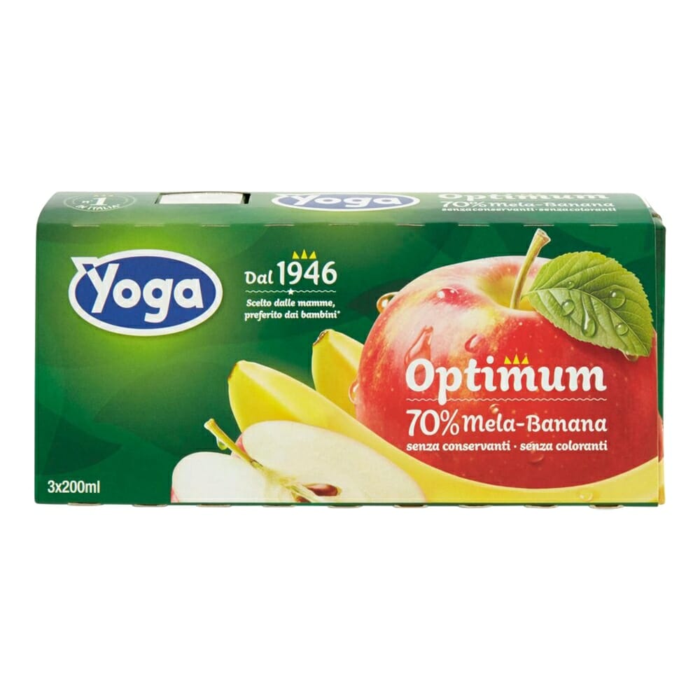 Yoga Succo di Frutta Mela-Banana – 3 x 200 ml - Shopitalian